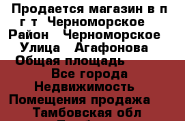 Продается магазин в п.г.т. Черноморское  › Район ­ Черноморское › Улица ­ Агафонова › Общая площадь ­ 100 - Все города Недвижимость » Помещения продажа   . Тамбовская обл.,Тамбов г.